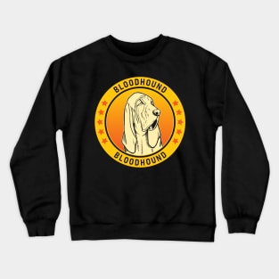 Bloodhound Dog Portrait Crewneck Sweatshirt